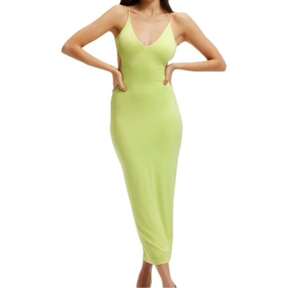 Good American women’s size 4 off the shoulder midi-dress EUC - Picture 1 of 9